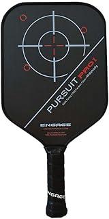 Engage Pursuit Pro1 Widebody Pickleball Paddle - 8.0 oz, 12.7mm MachPro Core, 8 1/8” Wide, Carbon Fiber, Made in USA (Fierce-Red, Widebody)