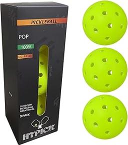 Pickleball Balls | Crack-Resistant | 40 Holes Outdoor & Indoor Pickle Balls | High Bounce, Perfectly Balanced Pickle Ball for Tournament Play