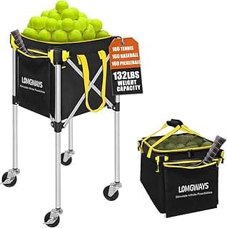 Pickleball Tennis Ball Hopper-Foldable Lightweight Tennis