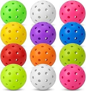 Pickleball Balls,pickleballs,12 Pack Outdoor