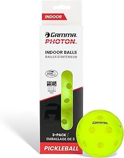 Gamma Sports Photon Indoor Pickleball Balls, USAPA Approved, Pickleball Accessories, Pack of 03