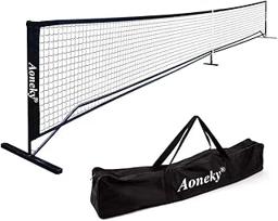 Aoneky Mini Portable Tennis Net for Driveway - Kids Soccer Tennis Net - Pickleball Net