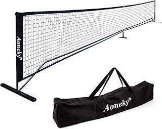 Aoneky Mini Portable Tennis Net for Driveway - Kids Soccer Tennis Net - Pickleball Net