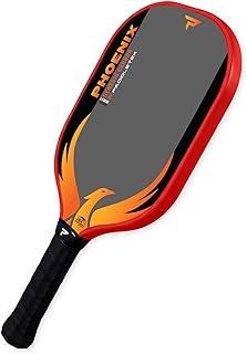 Paddletek Phoenix Genesis Carbon 14mm Pickleball Paddle – Textured Carbon Fiber Pickleball Paddle with Polypropylene Honeycomb Core – USAPA Approved – Balanced All-Court Performance – 5.25" Handle