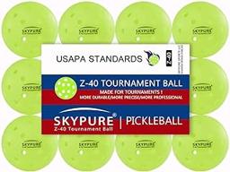 Z-40 Tournament Pickleball Ball, One-Pice molding，High-Visibility Bright Green, 40 Hole Textured Surface for Consistent Bounce, for All Skill Levels