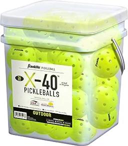 Franklin Sports X-40 Outdoor Pickleballs - Official Ball of USA Pickleball, APP Tour + US Open - Regulation Size