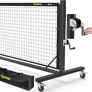 Pro Pickleball Net – Hand Winch Tension System, 22ft Tournament-Grade, Anti-Sag, Locking Wheels, Heavy-Duty Frame, Easy Setup, Portable & Carry Bag Included