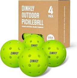 Pickleball Balls, Outdoor Pickleballs USAPA Approved, Enhanced Durability Pickle Ball with Roto-Molded & Seamless Design, 40 Holes Green Pickleballs for Beginners Professionals