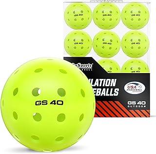 GoSports GS 40 Pickleball Balls - 4, 12, or 36 Pack of Regulation USAPA Pickleballs