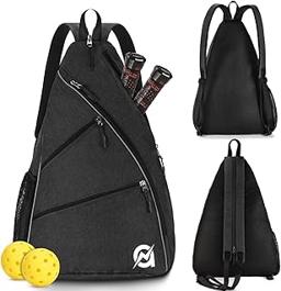 A11N SPORTS Pickleball Bag, Reversible Crossbody Sling Bag/Backpack for Women Men