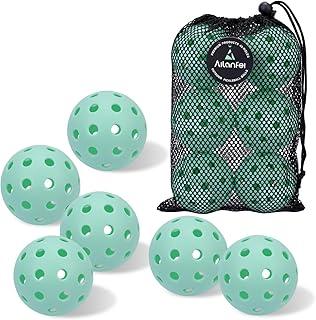 Pickleball Balls 6 Pack | 12 Pack- 40 Holes Outdoor Pickleball with Bag, Perfectly Balanced, High Bounce, Crack-Resistance，USAPA Standard - Multiple Colors