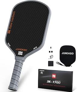 Professional Pickleball Paddles- T700 Carbon Fiber Pickle Racket- 3K Raw Carbon Frosted Surface for Enhanced Spin and Friction - USAPA Approved Offensive Long Paddle for Intermediate Advanced Players