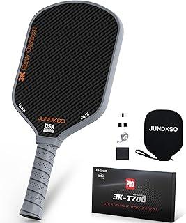 Professional Pickleball Paddles- T700 Carbon Fiber Pickle Racket- 3K Raw Carbon Frosted Surface for Enhanced Spin and Friction - USAPA Approved Offensive Long Paddle for Intermediate Advanced Players