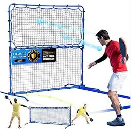 Pickleball Rebounder Net with Kitchen Lines System for Solo Training Equipment, 7.9FT or 6FT 2in1 Mini Pickleball Practice Net Portable Trainer for Driveway Backyard Garage, Easy Setup & Storage
