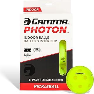 Gamma Photon Indoor Pickleballs Pack of 6, USAPA Approved, High-Visibility, Durable and Ultra-Balanced