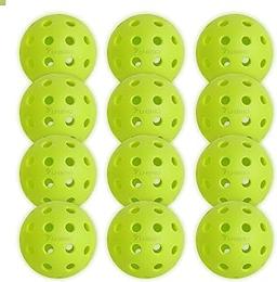 Pro-Grade 40-Hole Outdoor Pickleball Balls 3/4/12 Pack- Pro-Player Tested with Wind-Resistant Design, High-Visibility & 300+ Hit Suitable for Players of All Skill Levels