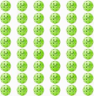 Navona 48 Pack Premium 40-Holes Outdoor Pickleball Balls, Meet USAPA Official Requirement, Perfectly Balanced, High Bounce True Flight, Durable Outdoor Pickleball Set
