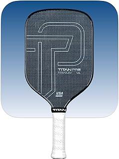 Titan Pro Titanium Carbon Fiber Pickleball Paddle – T700 Carbon Fiber Face, Electroplated Titanium, Nomex Duo Core, USA Pickleball Approved, 14mm & 16mm – Intermediate to Advanced Players