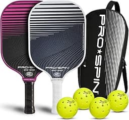 PRO-SPIN Carbon Fiber Pickleball Paddles Set of 2