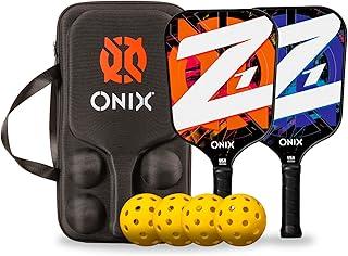 Onix Pickleball Z1 Starter Kit Includes Two Z1 Paddles, Four Fuse Pickleballs in Easy to Carry Case