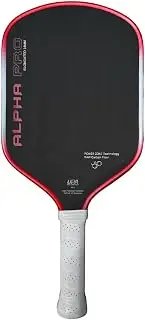 Engage Pursuit Alpha Pro 16mm Pickleball Paddle - Raw Carbon Fiber Face, 8.0 oz Elongated Control Paddle for All-Court Play