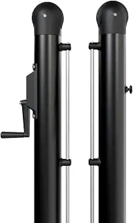 Dominator In Ground Pickleball System - Includes Two Heavy Duty Pickleball Posts with Net and Sleeves - Aluminum, Rust Free, and Follows USAPA Standards