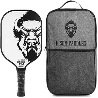 Bison Paddles: Carbon Graphite Pickleball Paddles - Lightweight Pickleball Rackets | Honeycomb Composite Core Improves Pickle Ball Placement and Increases Power | Durable Unibody Construction