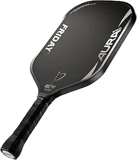 FRIDAY Aura Pro Pickleball Paddle (Gen IV Foam) — Maximum Power, Explosive Pop, Huge Sweet Spot Feel, Spin-Grabbing Carbon Face, Double-Thermoformed Durability (Single Paddle)