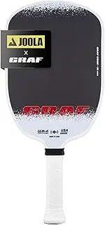 JOOLA GRAF Edge 16mm Pickleball Paddle - Carbon Fiber Pickleball Racket for Increased Spin & Control - Agassi Shape for Power & Precision - UPA-A Certified - USAP Approved - NFC Chip Enabled