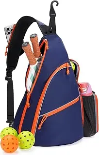 sportsnew Pickleball Bag for Men Women, Pickleball Sling Bag with Separate Paddle & Ball Compartment, Fence Hook, Phone Pocket for Quick Access, Waterproof Pickleball Backpack, Patent Pending pickleball paddle