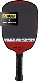 JOOLA Agassi Edge 16mm Pickleball Paddle - Carbon Fiber Pickleball Racket Surface Increases Spin & Control - Agassi Shape with Extended Sweet Spot - UPA-A Certified - USAP Approved - NFC Chip Enabled