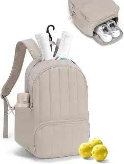 Pickleball Bag, Pickleball Backpack with Shoe Compartment and Paddle Slots, Large Sports Gym Backpack with Wet Pocket