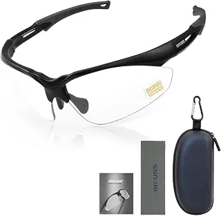 YIFAN Z87 Anti fog scratch shooting safety Pickleball glasses for men and women with Black frame |Wrap-Around | 100% UV Shielding| Eye Protection with adjustable Arms | Protective Eyewear