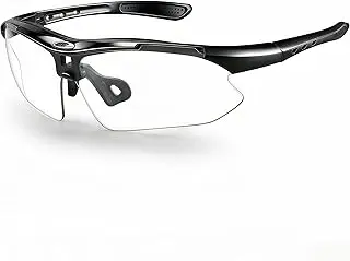 Photochromic Safety Glasses, Impact Resistant Protective Eyewear for Pickleball, Cycling & Sports, Non-Slip Frame for Men & Women