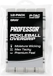 Professor P-Tac Pickleball Paddle Overgrip – Max Tacky, Moisture-Wicking Grip Tape for Pickleball Paddles in 6 & 12 Packs, Anti-Slip & Durable Overgrip for Control & Enhanced Performance