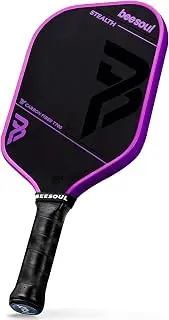 Beesoul Pickleball Paddle with Thermoformed T700 Raw Carbon Fiber Surface, Built for Max Spin Power and Control with 16mm Power Honeycomb Core Large Sweet Spot, USAPA Approved
