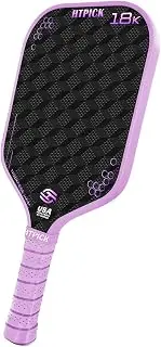 Pickleball Paddles, Carbon Fiber Pickleball Paddle High Grit & Spin with PP Honeycomb Core 16mm Thickness and Thermoformed Elongated Shape, Increased Power for Ultimate Spin & Consistency