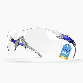 Classic Pickleball Safety Glasses – Fit-Enhanced ANSI Z87.1, Anti-Fog, UV & Impact Resistant Eyewear for Sports, Work & Shooting – No-Slip Grip, Blue
