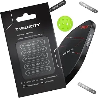Lead Tape for Pickleball Paddles, 10 Pcs Pre-Weighted Pickleball Lead Tape Strips for Paddle Power, Control and Balance, 3M Adhesive Backing for Easy Application on Edge Guard
