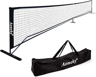 Aoneky Mini Portable Tennis Net for Driveway - Kids Soccer Tennis Net - Pickleball Net