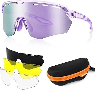 Meeloog Sports Sunglasses for Men Women Youth, UV Protection Wrap Around Glasses for Cycling Running Baseball Pickleball