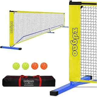 Zdgao Portable Pickleball Net for Driveway, 22FT Regularion Size Pickle Ball Net with Pickleballs and Carry Bag, Easy Setup for Indoor Gym, Outdoor Court, Backyard, Street