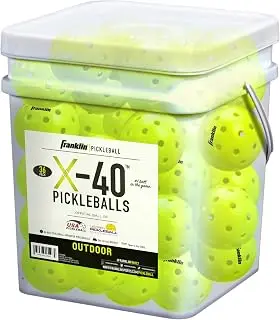 Franklin Sports X-40 Outdoor Pickleballs - Official Ball of USA Pickleball, APP Tour + US Open - Regulation Size