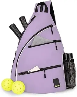 Goloni Pickleball Bag for Women Men, Convertible Pickleball Backpack Sling Bag with Fence Hook, Waterproof Polyester Paddle Bag with Multiple Compartments pickleball paddle