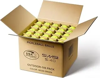 S-40 Outdoor Pickleball Balls - 40 Holes, Approved by The USAPA - Durable PE Material, Seamless Construction, Tournament Grade, 3/12/40/100 Pack - Pickleballs
