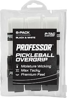 Professor P-Tac Pickleball Paddle Overgrip – Max Tacky, Moisture-Wicking Grip Tape for Pickleball Paddles in 6 & 12 Packs, Anti-Slip & Durable Overgrip for Control & Enhanced Performance