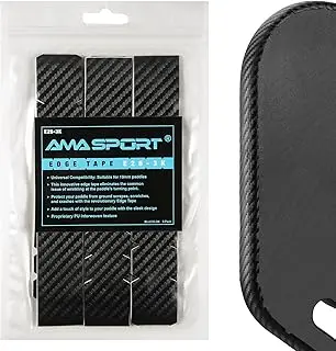 AMA SPORT Pickleball Paddle Edge Guard Tape 3 Pack 3K Texture Edge Protection Tapes 20mm, 23mm, 26mm Width Paddle Edge Cover Perfectly Fits Curved Edge Without Wrinkling