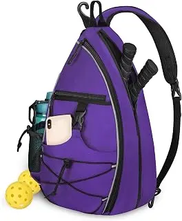Goloni Pickleball Sling Bag for Men Women, Lightweight Pickleball Backpack with Fence Hook