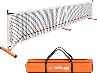 PICKLETECH 4.0 Slim Version Portable Pickleball Nets Outdoor Game 22 FT Pickleball Net-USAPA Regulation Size-Pickle Ball Net System with Carrying Bag for Driveway
