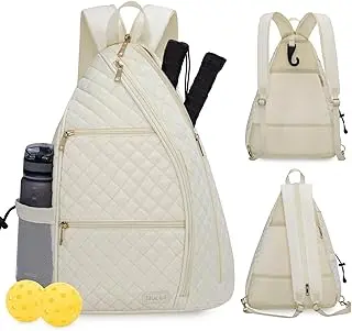 Sucipi Women's Pickleball Backpack - Quilted Crossbody Sling Bag for Tennis & Pickleball Paddle